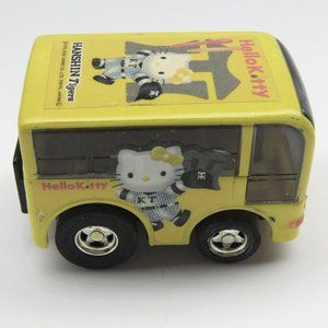 Hello Kitty Hanshin Tigers 2002 Very Rare Yellow Pull Back Toy Mini Bus Takara